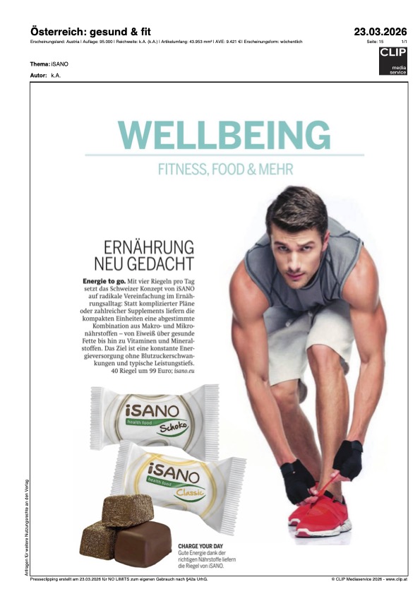 Presse März 2026: Österreich: Gesund und Fit